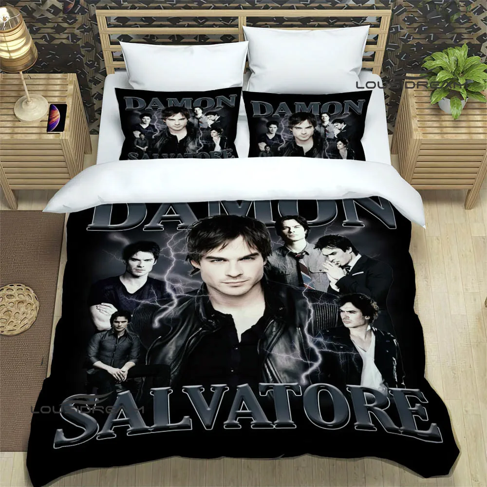 

The Vampire Diaries Damon salvatore Bedding Sets exquisite bed supplies set duvet cover bed comforter set bedding birthday gift