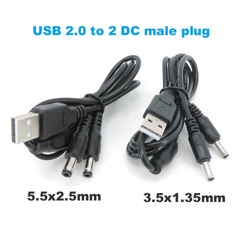 

USB 2,0 штекер A в 2 направления DC 3,5 мм x 1,35 мм x мм фоторазъем штекер питания зарядное устройство кабель преобразователя 5 в кабель