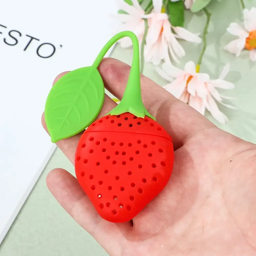 1/3pcs New Silicone Tea Infuser Coffee Filter Strawberry Tea bag Silicone Tea Ball Holder Teapot Gadgets Herbal Spice Filter