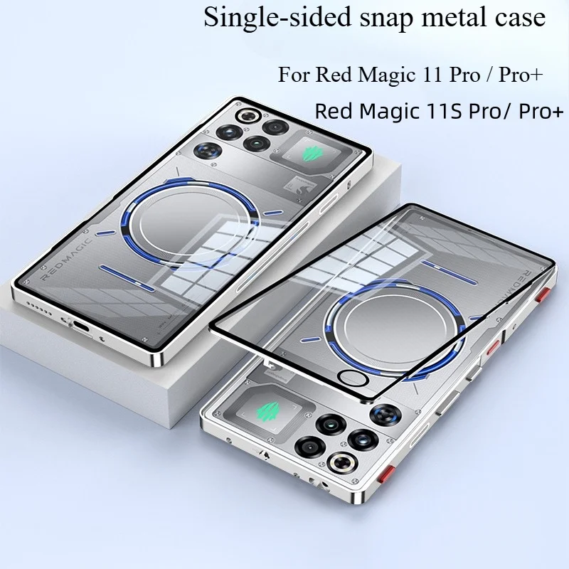Enhanced Red Magic 11 Pro+ Case with Aluminium Alloy Frame and Transparent Acrylic Cover