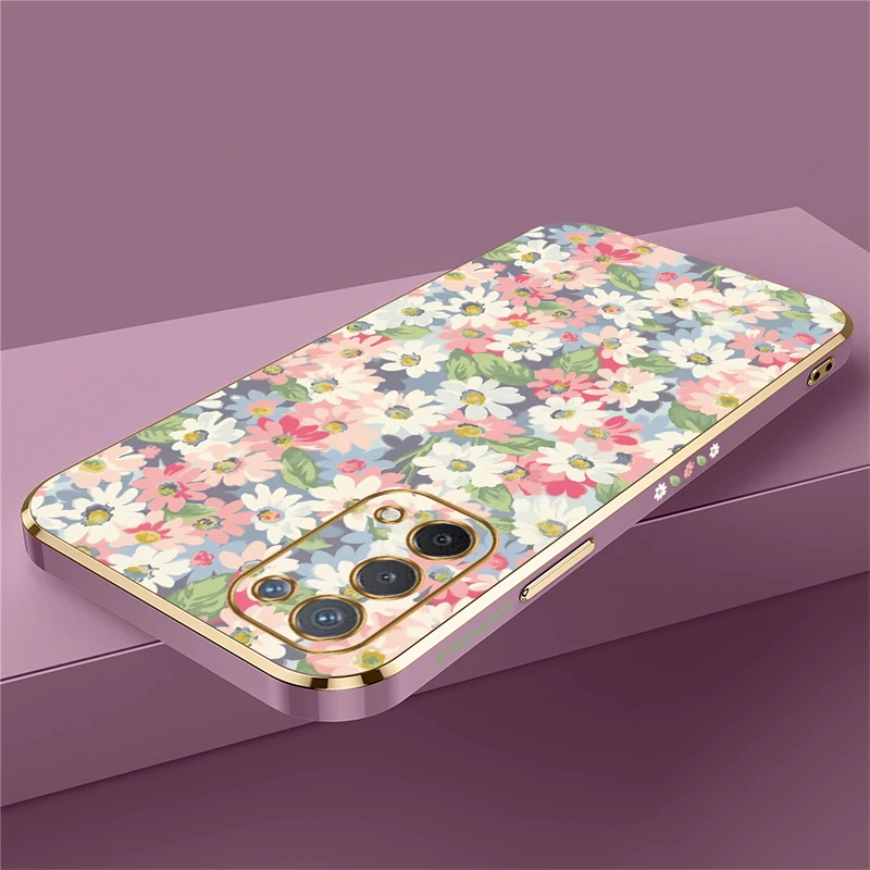 Luxurious Floral Plating Soft Shockproof Phone Case