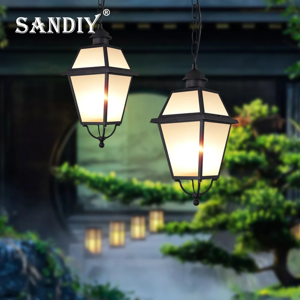 SANDIY Outdoor Porch Light Pillar Wall Lamp Waterproof Glass Led Lighting for House Gate Patio Aisle Exterior Sconce 12W 20W bubble house glass spherical transparent starry sky tent hotel farmhouse outdoor restaurant b