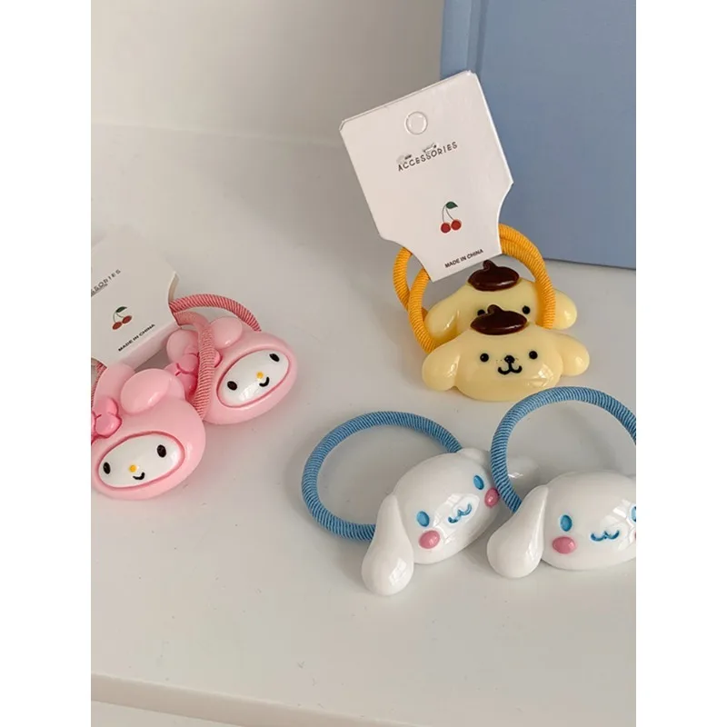 Sanrio Kuromi Cartoon Hairband Anime Figures My Melody Pochacco Cinnamoroll Hairband Q Figural Cute Girl Hairband Birthday Gifts