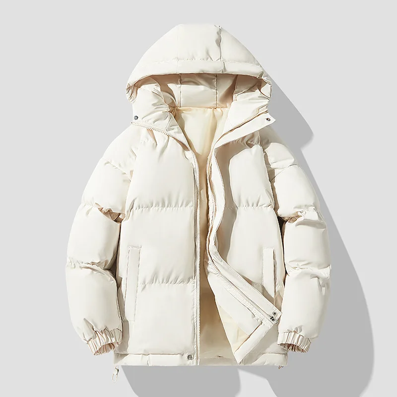 Autumn Winter New Men's Hooded Parkas Solid Warm Couple Jacket Outdoor Casual Outwear Coats Men Cotton Padded Sports Jackets cotton jacket parka coat parkas coat
