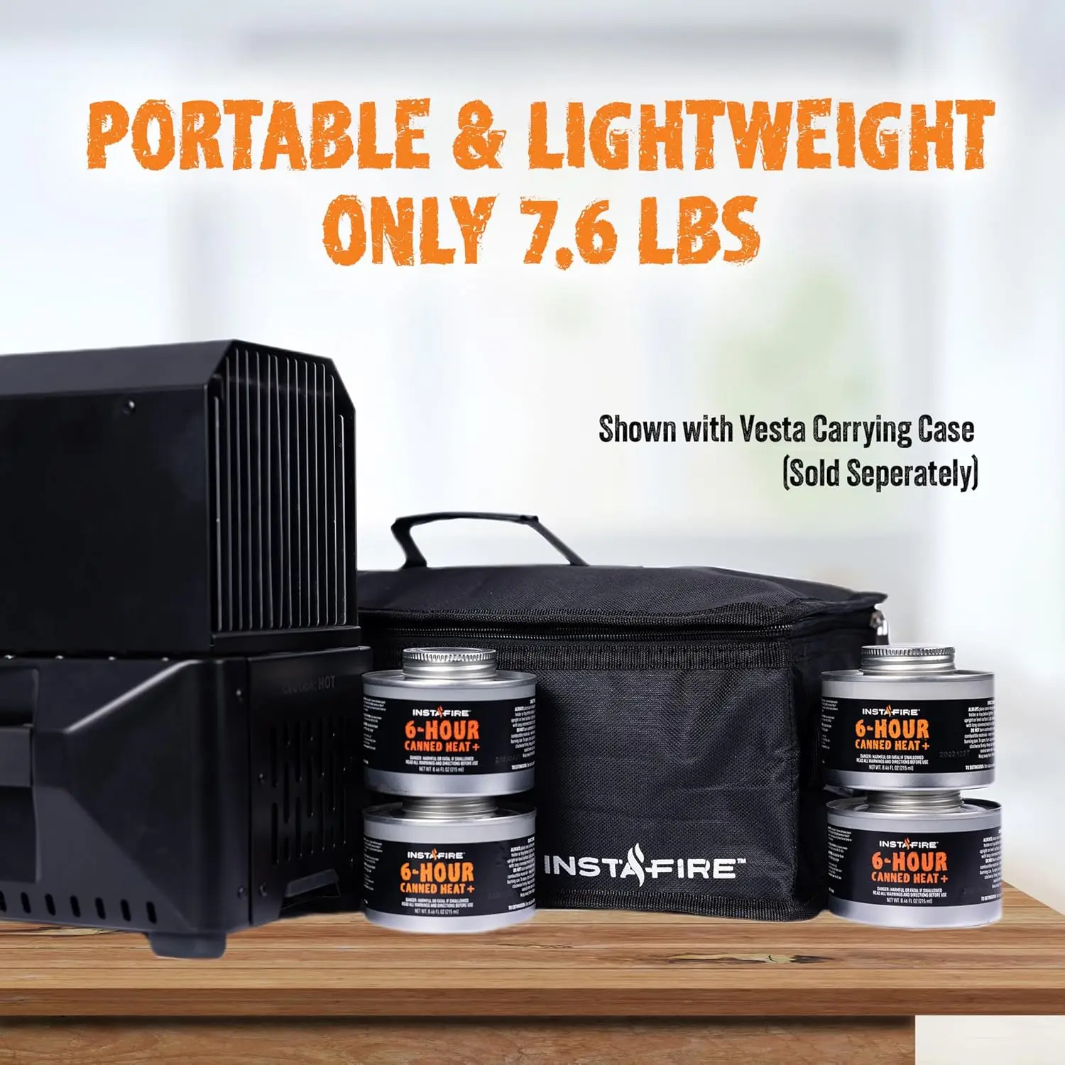 VESTA Self-Powered Camping Indoor/Outdoor Heater & Stove (Compact, Off-Grid, Emergency)