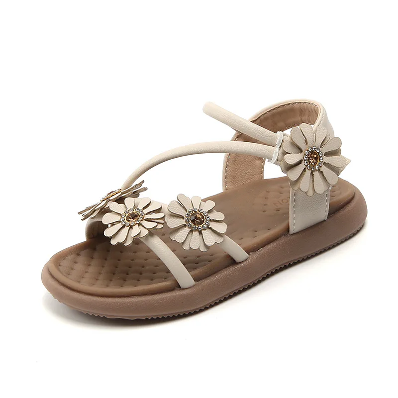 

Summer Girls Sandals Fashion New Sweet Flower Roman Sandals Little Girl Shoes Kids Princess Shoes Beach Sandal