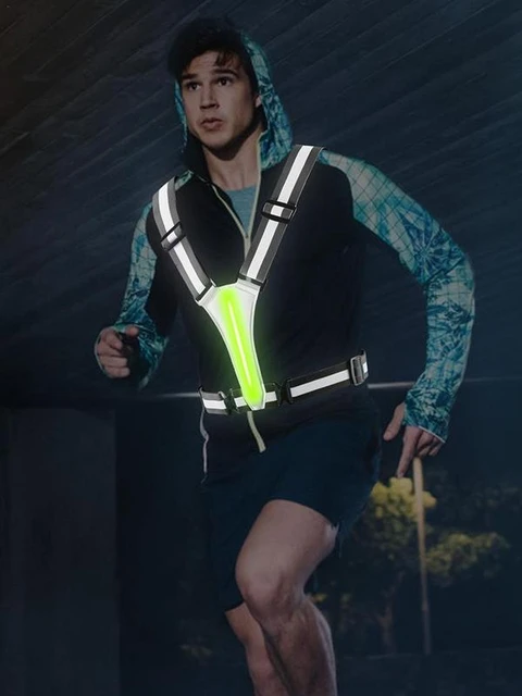 Radfahren Reflektierende Sicherheits Weste Elektrische Roller Blinkende  Weste USB Aufladbare LED Weste Laufen Jogging Angeln - AliExpress