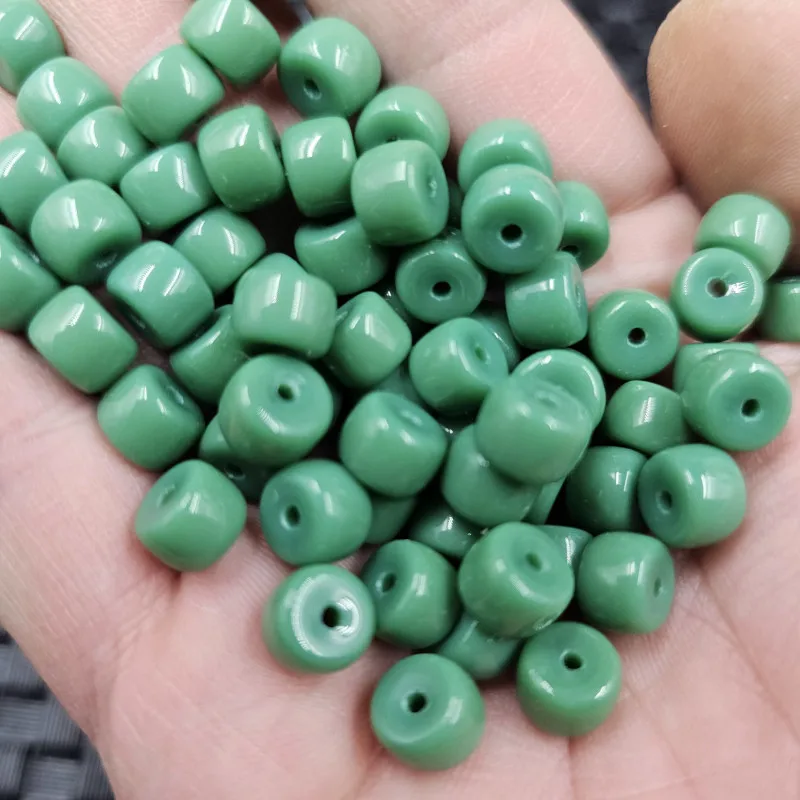 Matcha Green Old-Styled Bead Imitazione Giada Perline Sparse Imitazione Giada Come Destra Come Collana Braccialetto Pioggia Accessori Perline