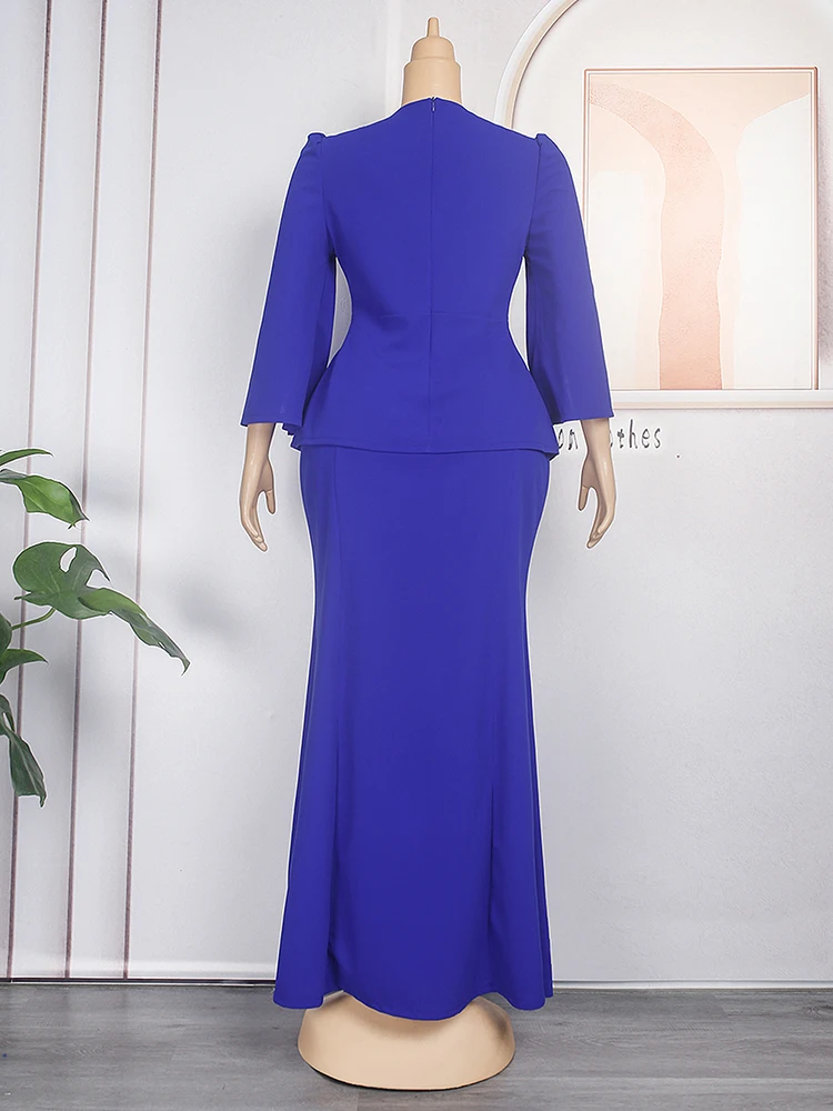 Ensemble Musulmane Islamic Clothing For Women Muslim Abayas Sets Top And Skirt Suit Wedding Party Evening Gown 2023 Autumn Robes