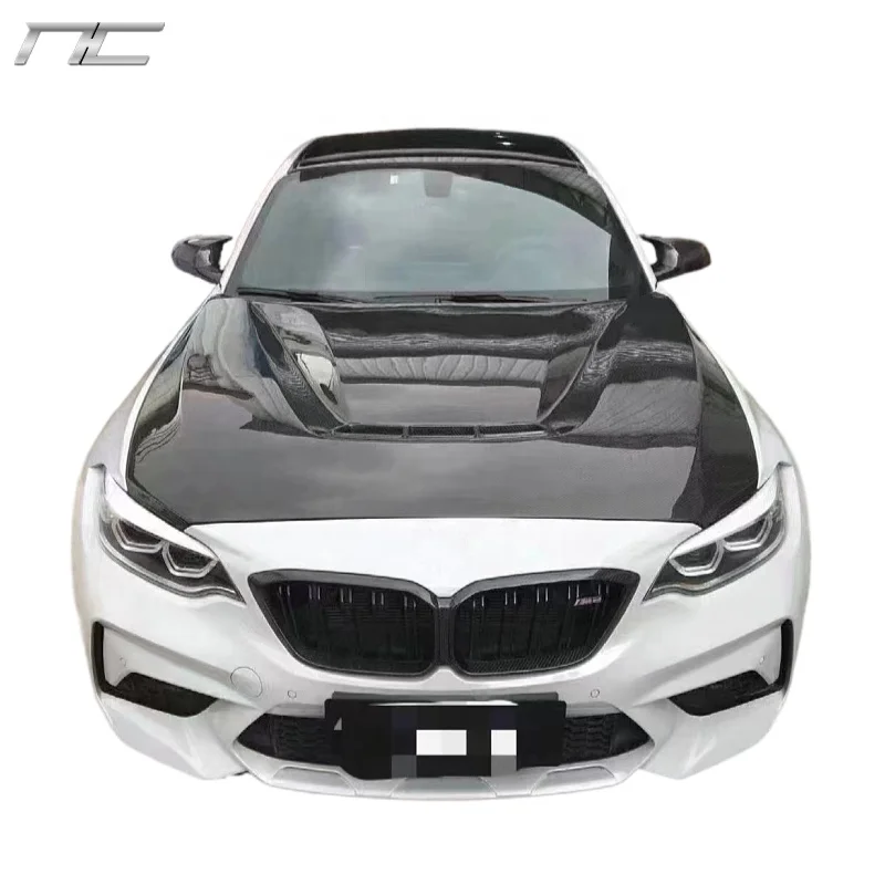 

F87 M2 M2C Engine Hood Bonnet GTS CS style Dry Carbon Fiber Hood Bonnet For BMW F87 M2 M2C 2012-2019