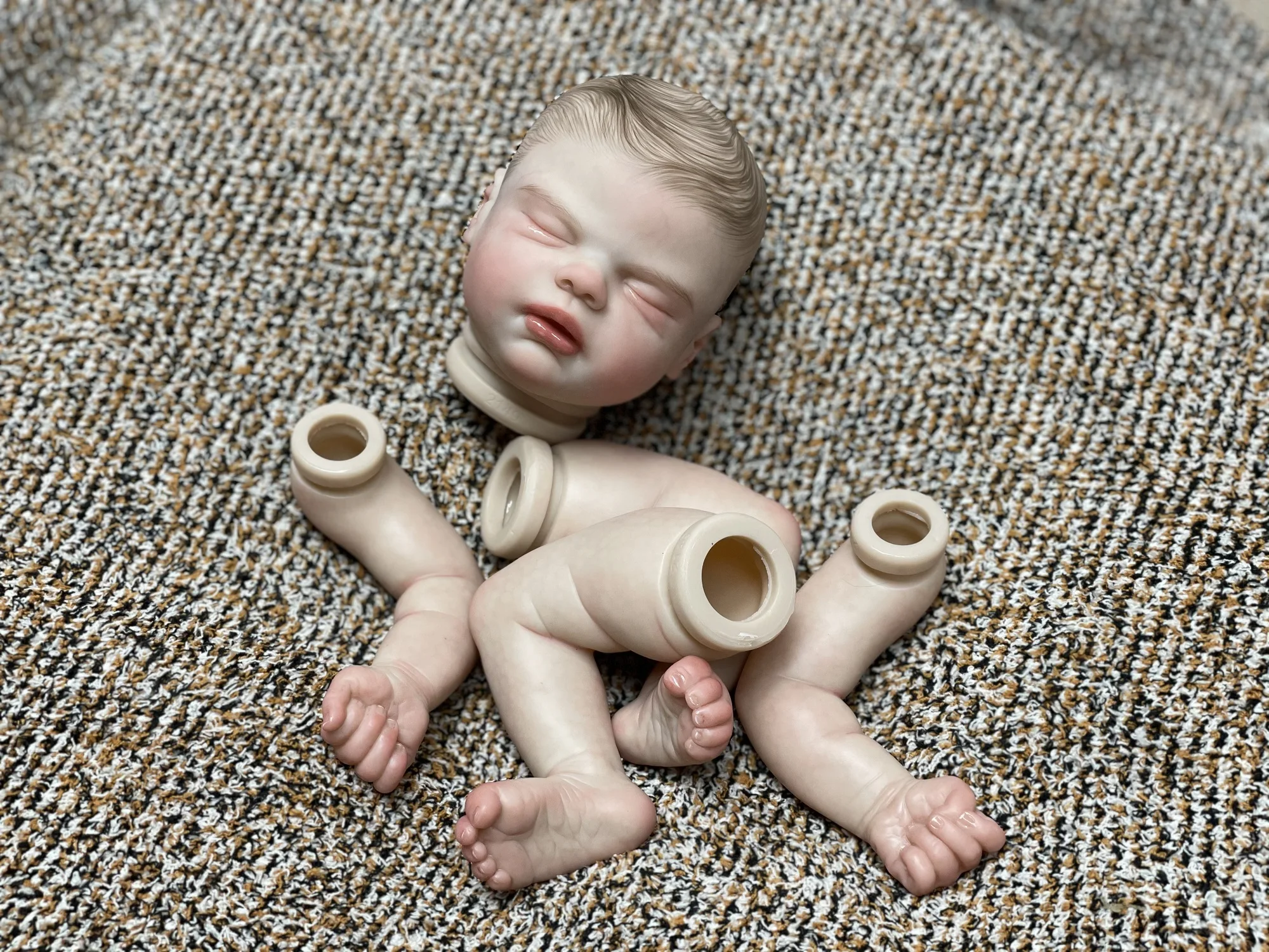 DIY 재사용 인형 키트, 부드러운 촉감, 조립되지 않은 키트, 수제 인형, 실물 같은 베베 인형, 어린이 선물, 18-20 인치