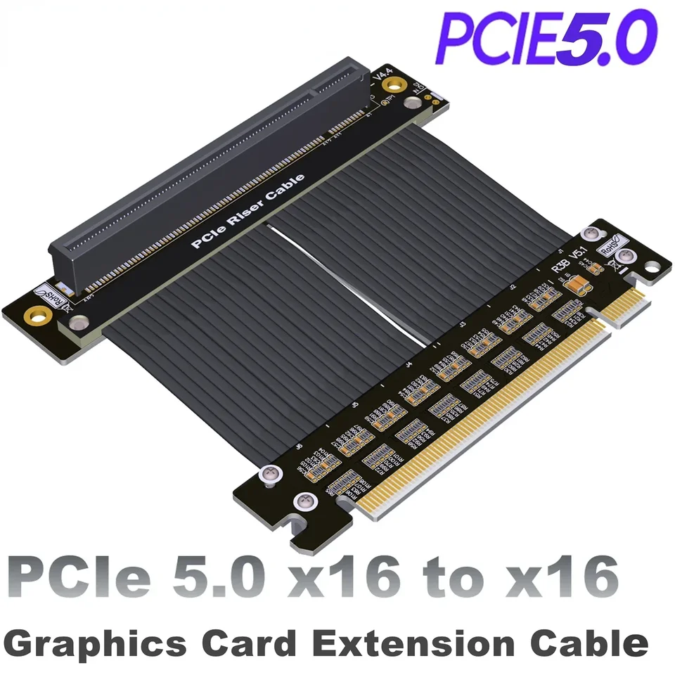 AxGear PCI-E Extension Cable - 16x To 16x Riser Card For GPU Mining & Gaming Rigs