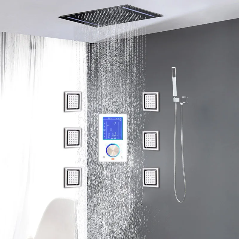 3 Way Shower System Bathroom Thermostatic Faucets Embedded Ceiling