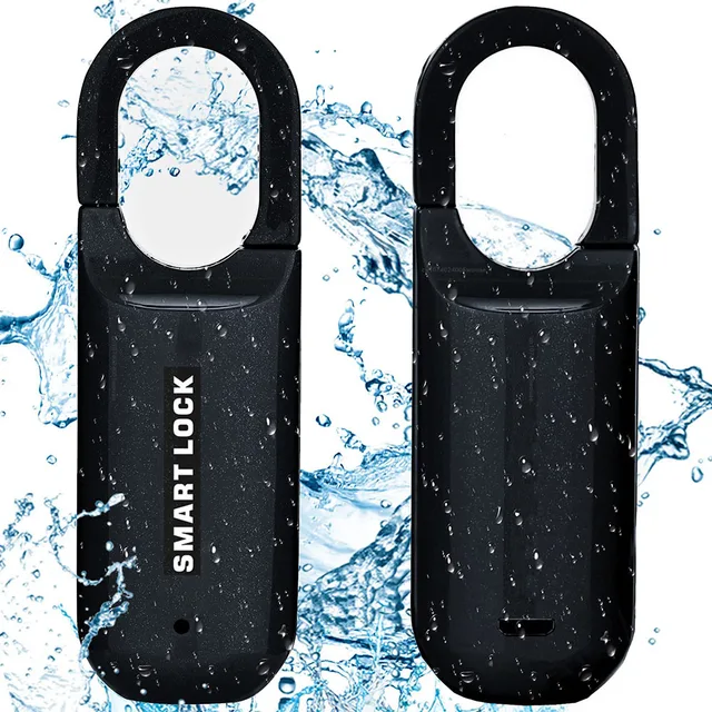 Smart Fingerprint Padlock for Locker Small Rechargeable Fingerprint Lock Keyless Biometric Thumbprint Padlock Locker Suitcase 1