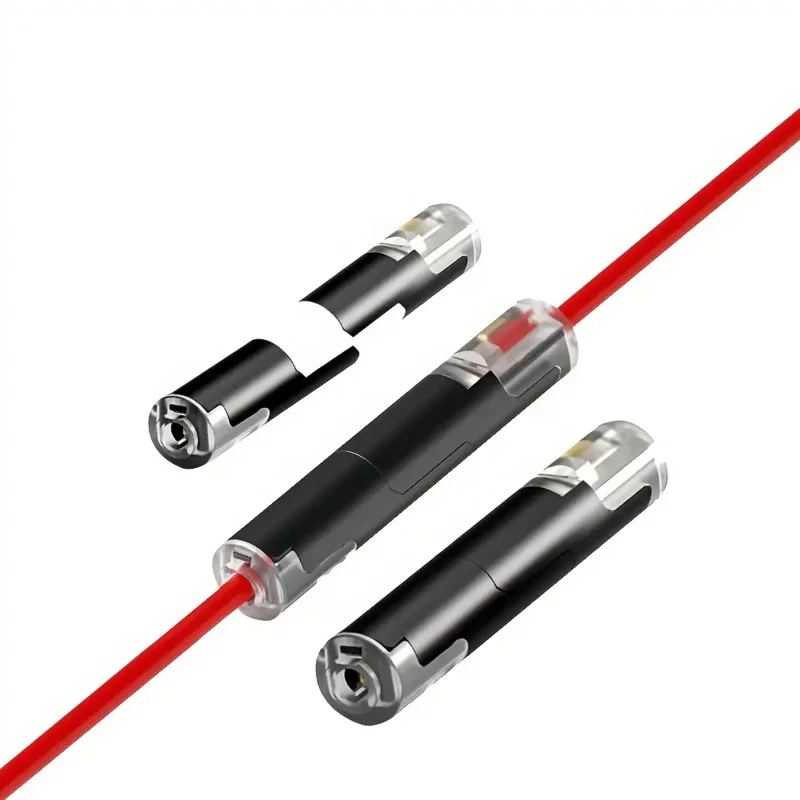 50pcs-Pin 1-Way Pluggable LED Wire Connectors | Universal Quick Splice Terminals, Copper Contact, for AWG 20-24