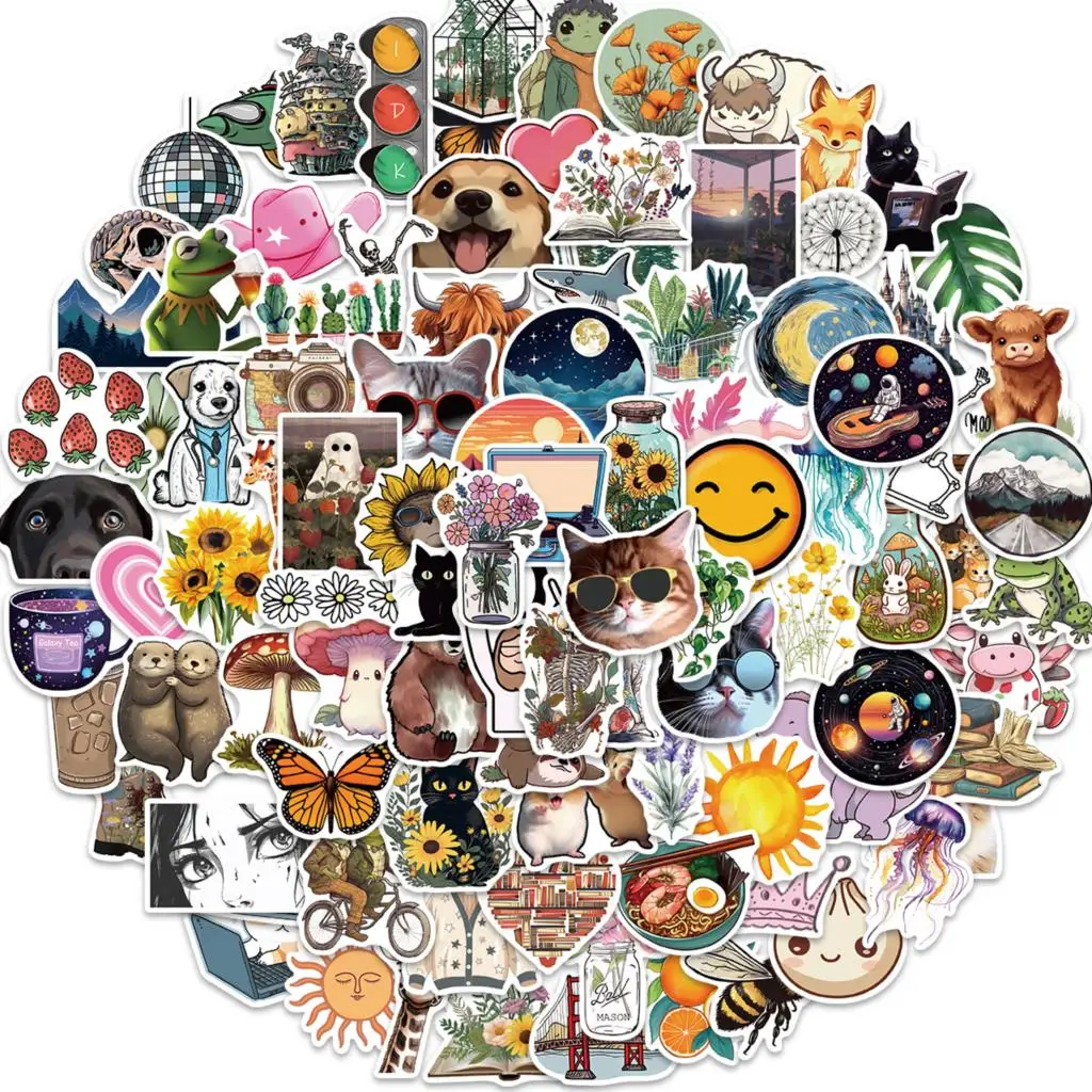 Charming Waterproof Vinyl Stickers for Water Bottles and Laptops