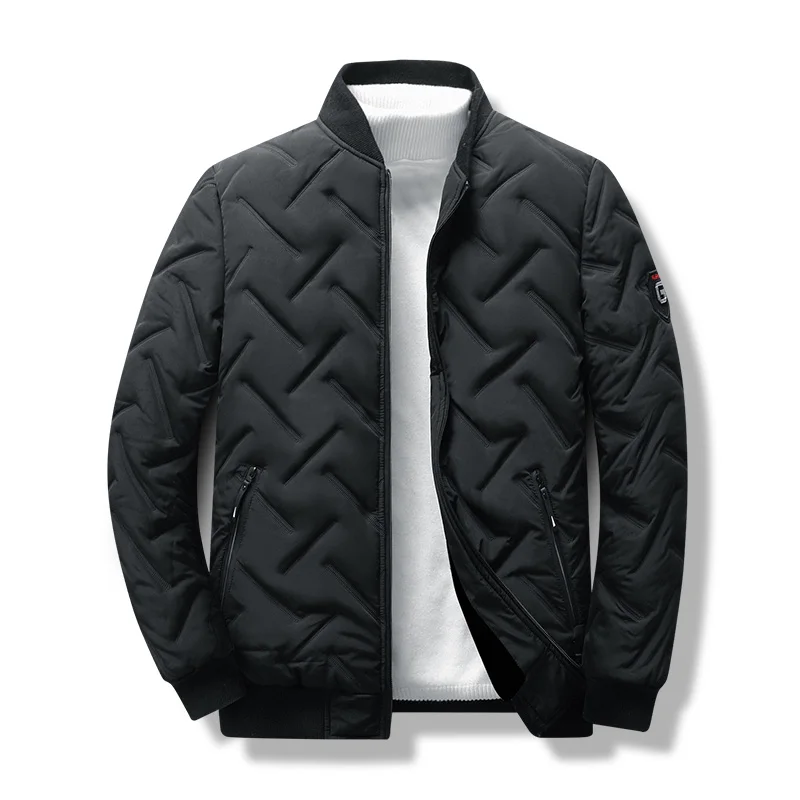 

Men Jackets Warm Thick Coats Men's Slim, Stand-up Collar, Zipper, Casual Jacket Winter New Men Solid Color Parkas Quality Brand