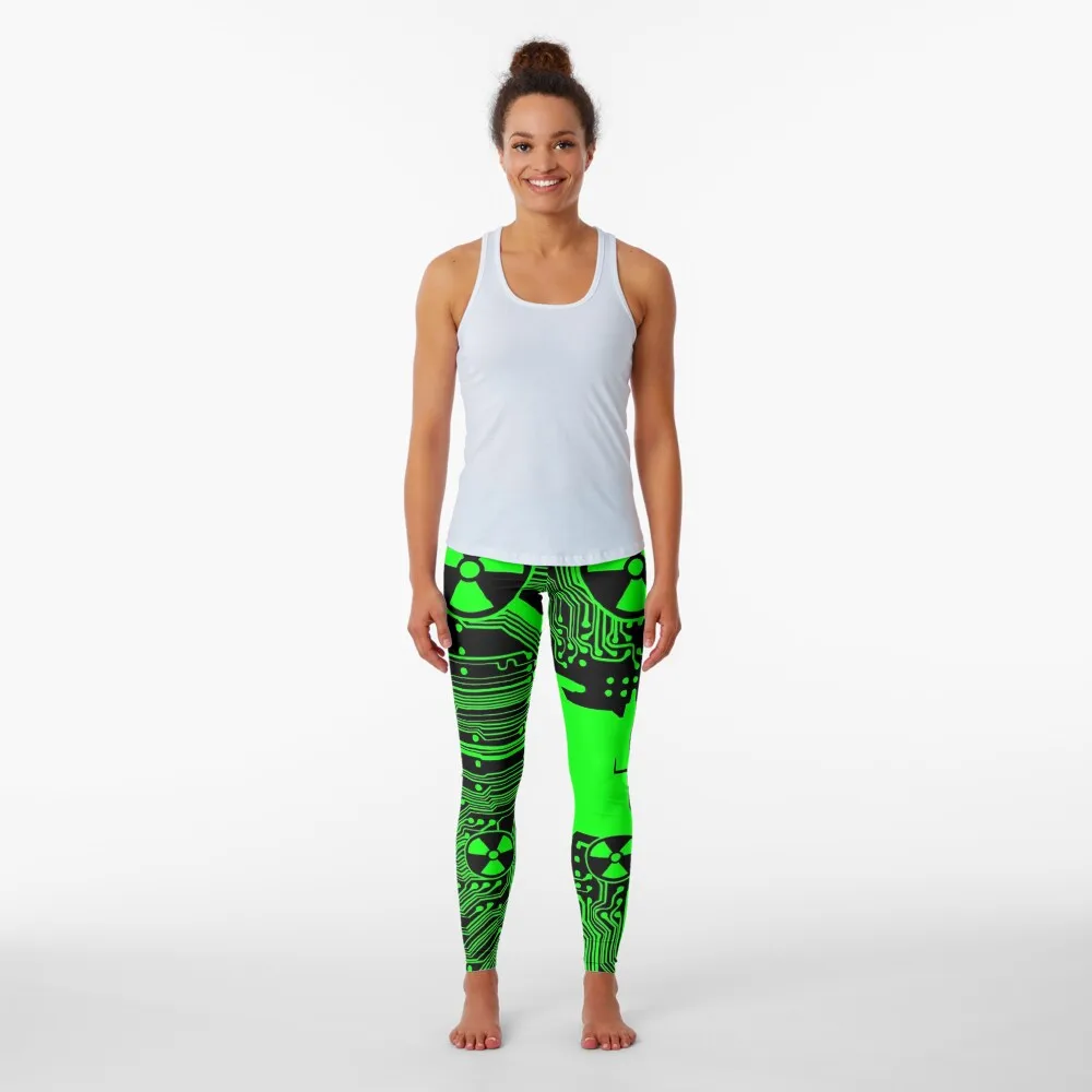Cybergoth - Radioactive (Green) Leggings gym legging womans flared leggings