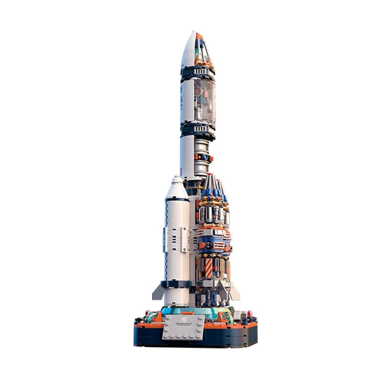 

863pcs Space Exploration Rocket Building Blocks Launch Center Collectible Display Model Educational Bricks Toy for Boy Girl Gift