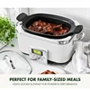 8 in 1 Electric Slow Cooker Dishwasher Safe Lid and Removable Pot Non-stick Multi-function Cooker Fry Saute Steam Basket White 6