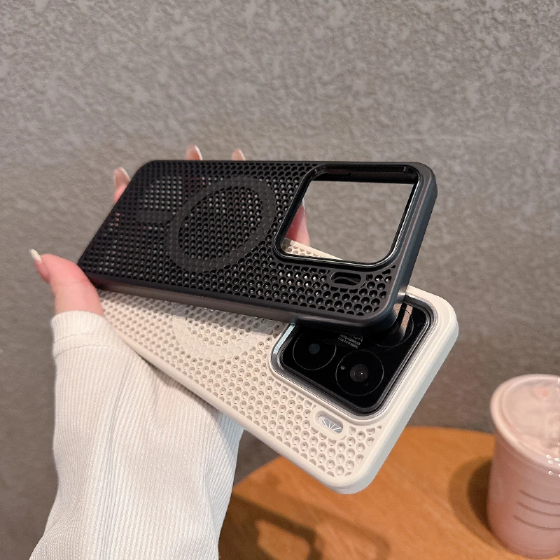 Magsafe Magnetic Wireless Charging Luxury Solid Color Heat Dissipation Phone Case Bumper Cover