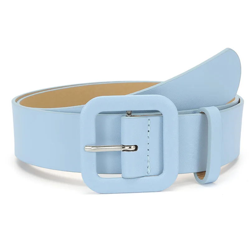 

New Women Fashion Leather Belt Buckle Belts Women and men Waist Belt Thin Black Buckle Leather Belt G04