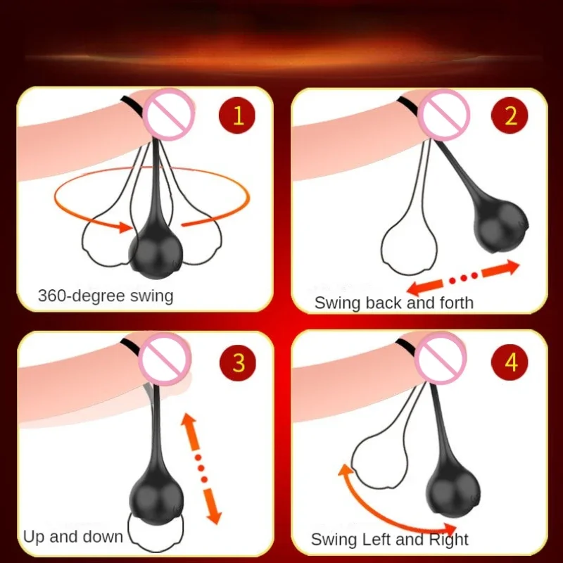 Penis Extender Glans Trainer Cock Ring Ball Weight Hanger Stretcher Enlargement Silicone Dumbbell male sex toys for Men