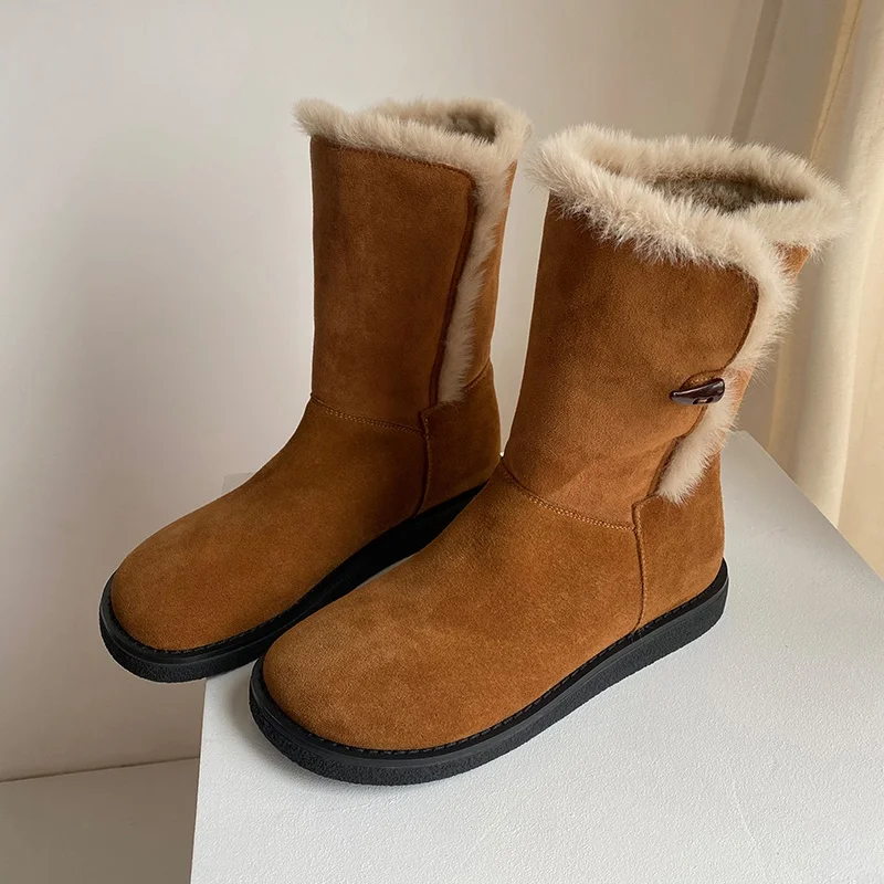 

women shoes winter warm faux fur flat ankle boots women snow boots shoes Russia winter boots female outdoor casual shoes women