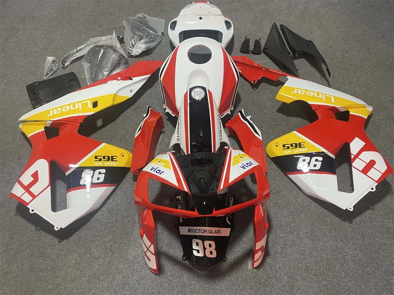 

Motorcycle Fairing Kit Suitable for CBR600RR 05-06 CBR600 F5 2005 2006 Fairing Red White Yellow Black