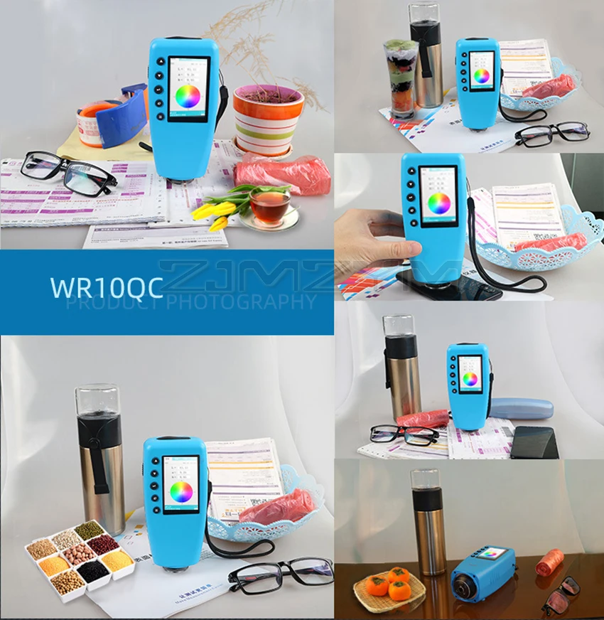 Portable Colorimeter 4/8mm Digital Precise LAB Color Tester Difference Meter TFT Display WR10 Series