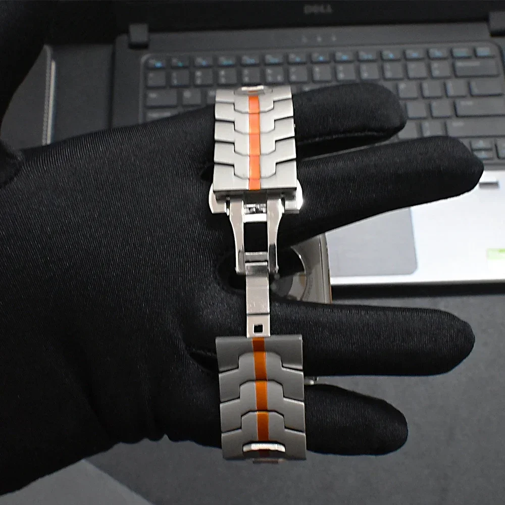 Elegant Titanium Stainless Steel Watch Bracelet - Luxury Color Band