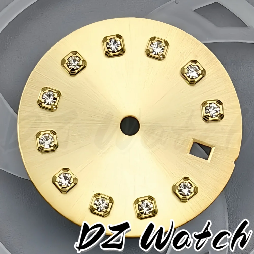 Stunning 20.5mm Multicolor Sunburst Watch Dial with Diamond Markers and Date Window