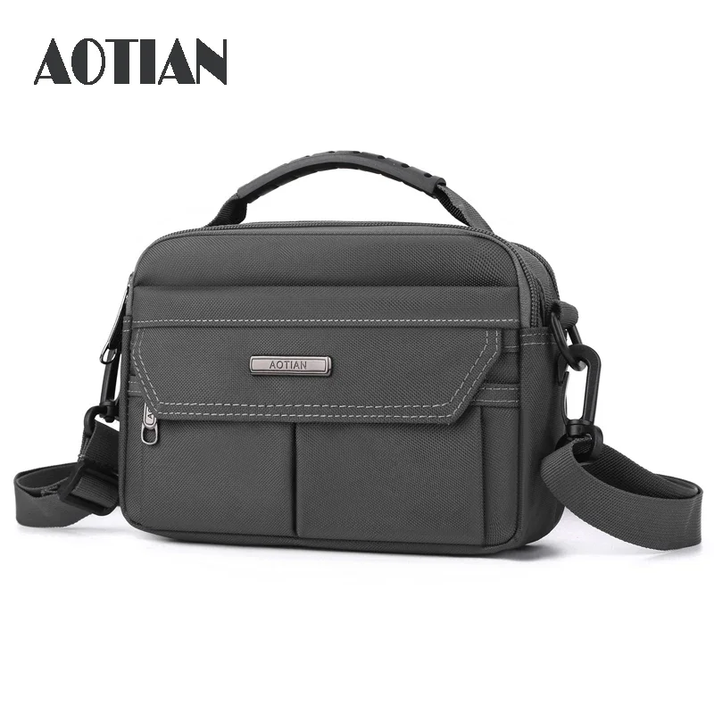 

AOTIAN brand Small Shoulder bag for men horizontal Crossbody Bag Man Sling Messenger Bag Nylon Male Purse Boys Cross bag