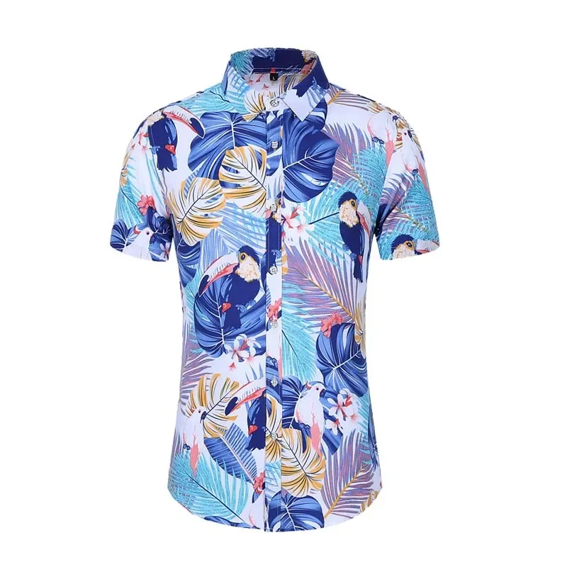 Camisa hawaiana tropical de playa para hombre Camisas Aloha de
