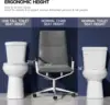 Extra Tall Toilet 21 Inch - High Toilet for Seniors, Round Toilet Dual Flush 1.1/1.6 GPF Comfort Bowl Height Toilet for Bathroom 3