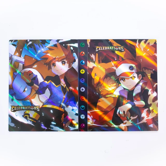 Pokemon Album 3D Holographic 240pcs Pikachu Charizard Shining Map Collections Notebook Binder Folder Holder Book Cards Protector Flash 104
