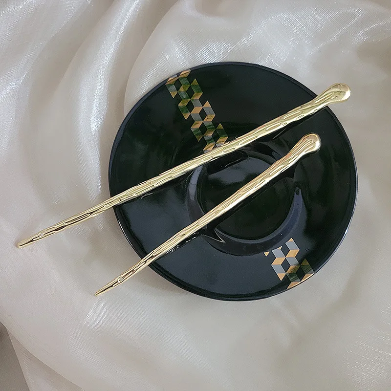 Metal Hair Accessories Women Hairpins Clips Simple Hair Stick Barrette Clip Alloy Chopstick Wedding Hairstyle Design Tools