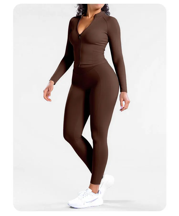 Ensemble Yoga Femme : Legging & Veste Zippée