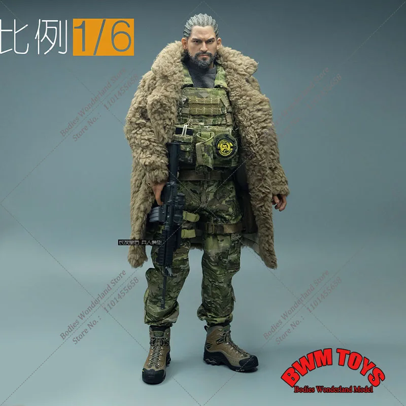 1/6 Scala Pmc Afghanistan Militare Cappotto Di Guerra Maglione Lungo Soprabito Di Pelliccia Per 12 Pollici Ss Dam Ht Action Figure Collezione Di Bambo