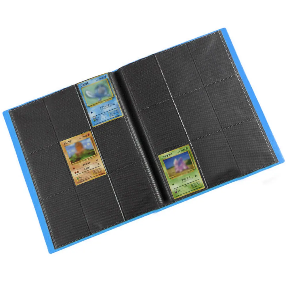 Trading Card Collection Notebook 9 Pockets Game Cards Binder Portable 360 Cards Holder Book for Pokemon Game Collection trading card binder