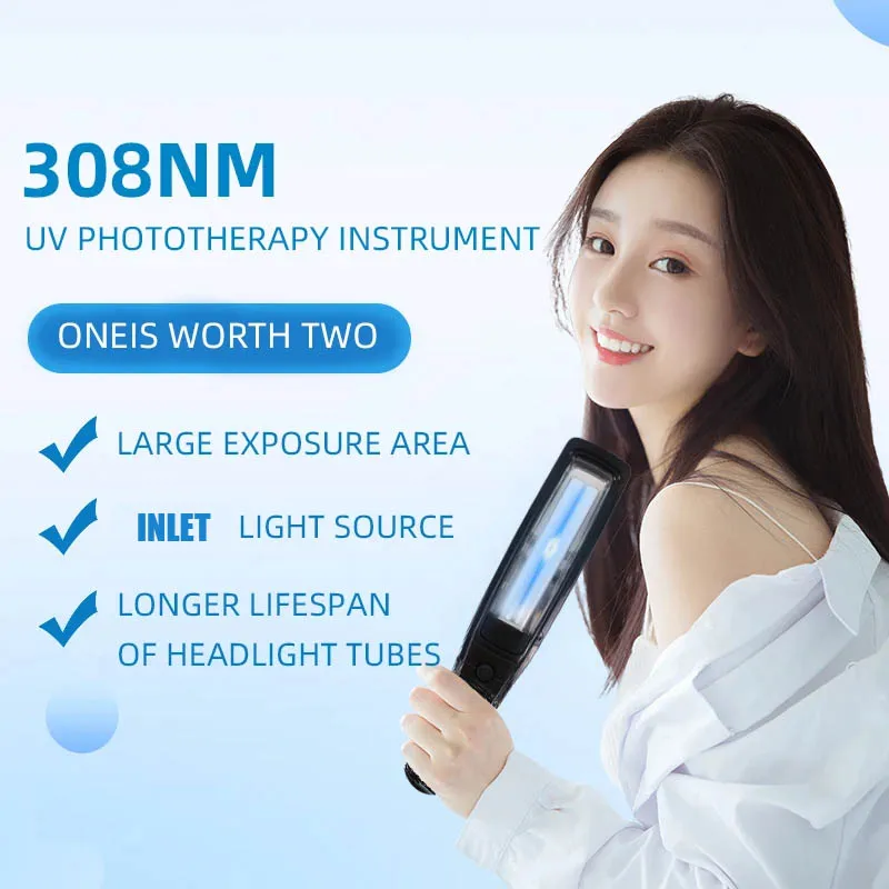 Home Use Psoriasis Equipment 308nm UV Lamps Phototherapy Medical Device UvbTreatment Light For Vitiligo handfree kn 4006b uvb lamps uvb phototherapy for vitiligo psoriasis treatment