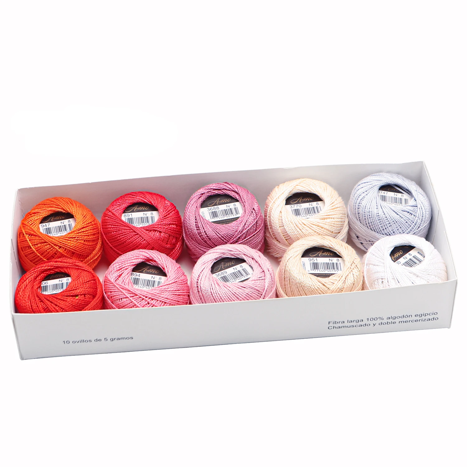 DMC Pearl Cotton Size 8 Embroidery Thread Kit Eight Colors