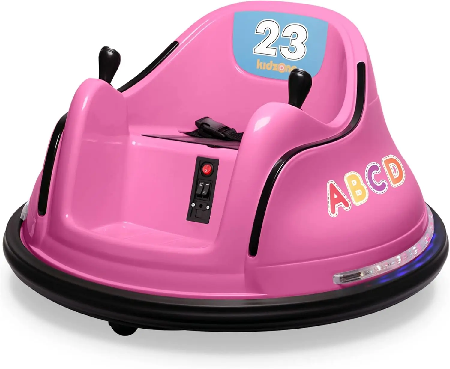 12V 2-Speeds Electric Ride On Bumper Car for Kids & Toddlers 1.5-6 Years Old, DIY Sticker Baby Bumping Toy Gifts
