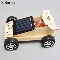 Solar - Powered DIY Children's Science Experiment Kit: 3D Wooden Jigsaw Puzzle (Car No box)