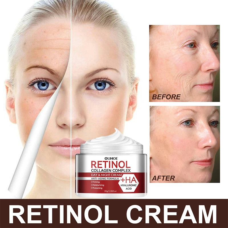 

Retinol Anti-wrinkle Facial Cream Moisturizer Anti Aging Eye Cream Remove Puffiness Brighten Skin Tone Korean Skin Care Products