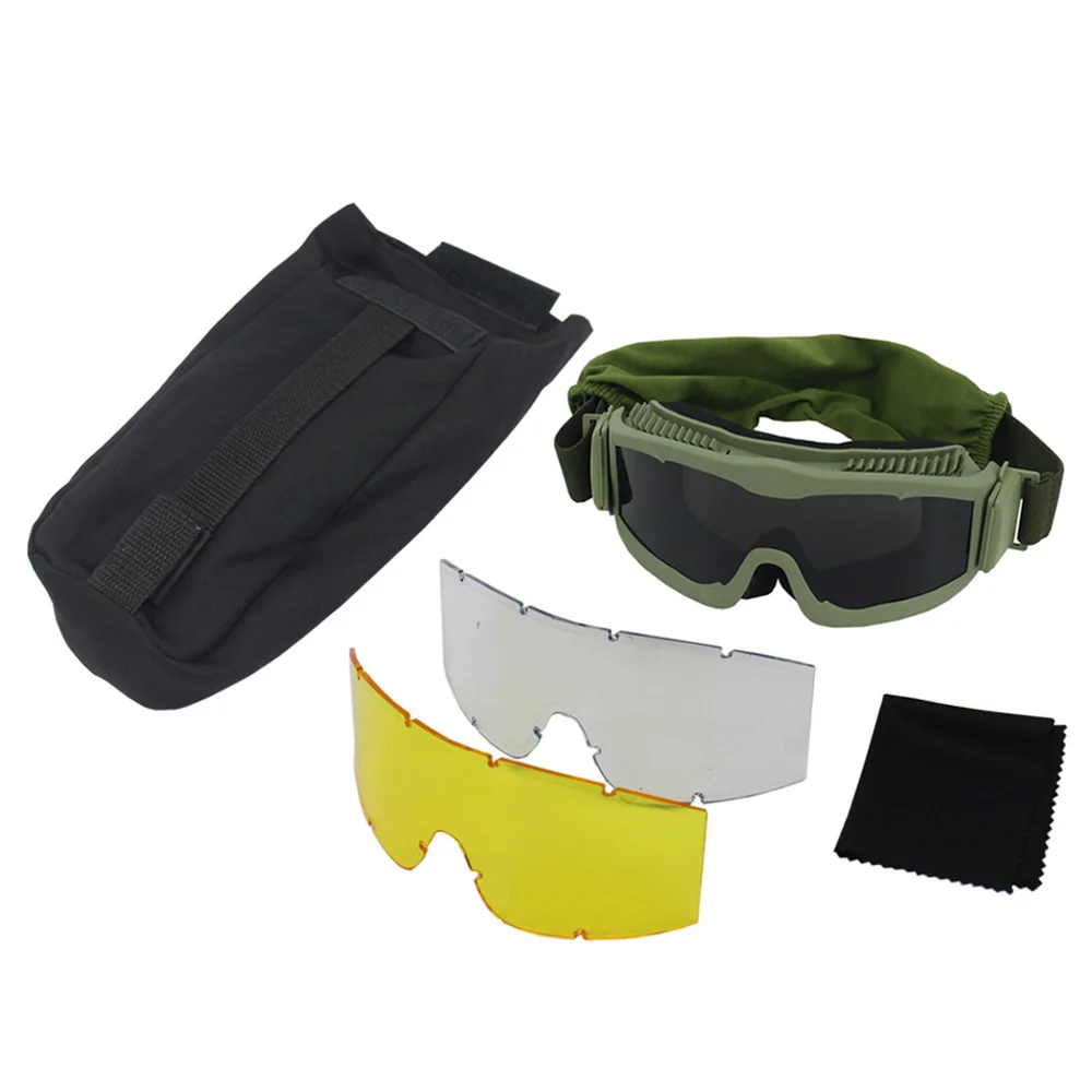 VULPO Tactical Goggles Airsoft Paintball Shooting Goggles Windproof Anti Fog Glasses Hiking Mountaineering Glasses