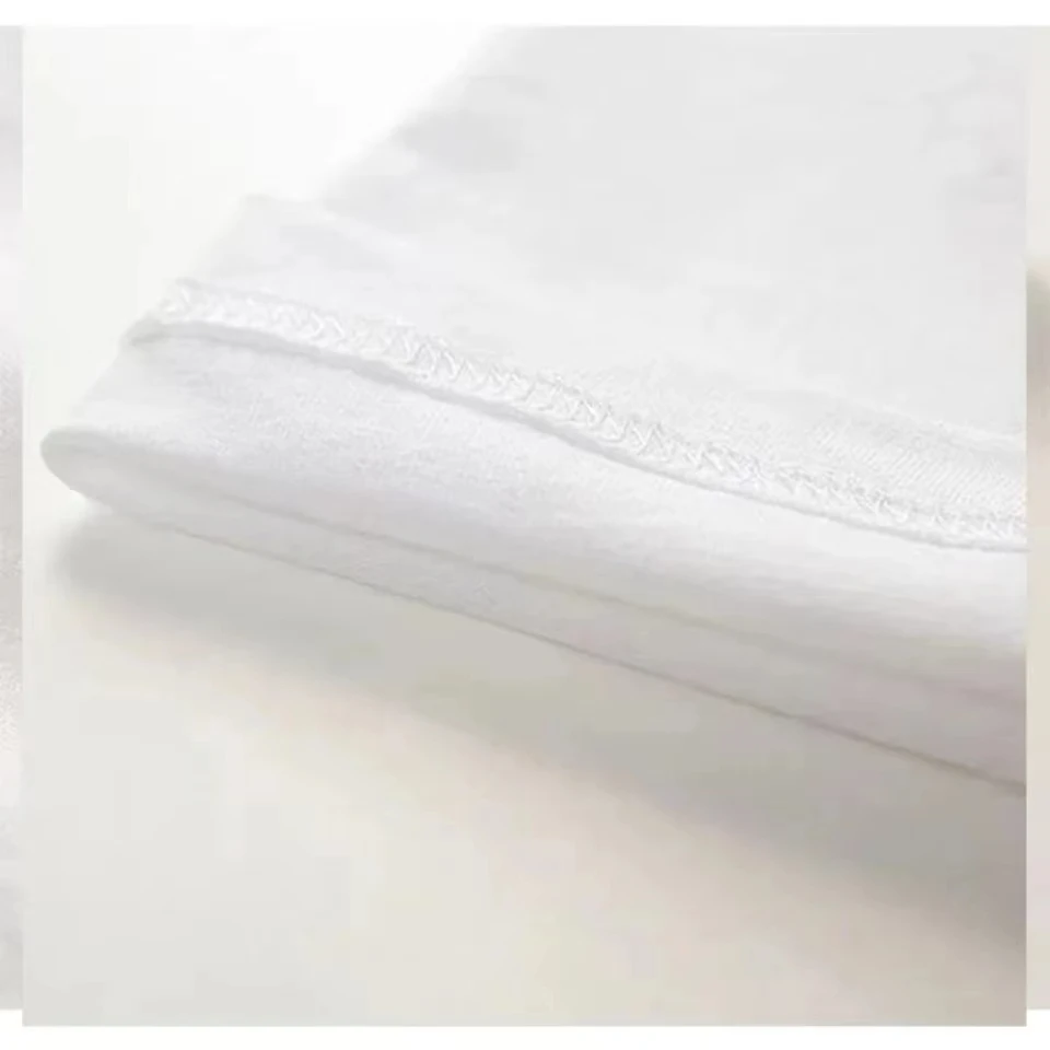  애니메이션 뮤 프린팅 오버사이즈 코튼 티셔츠 남성과 여성 편안한 패션 Y2K 아동 의류 여름 티셔츠