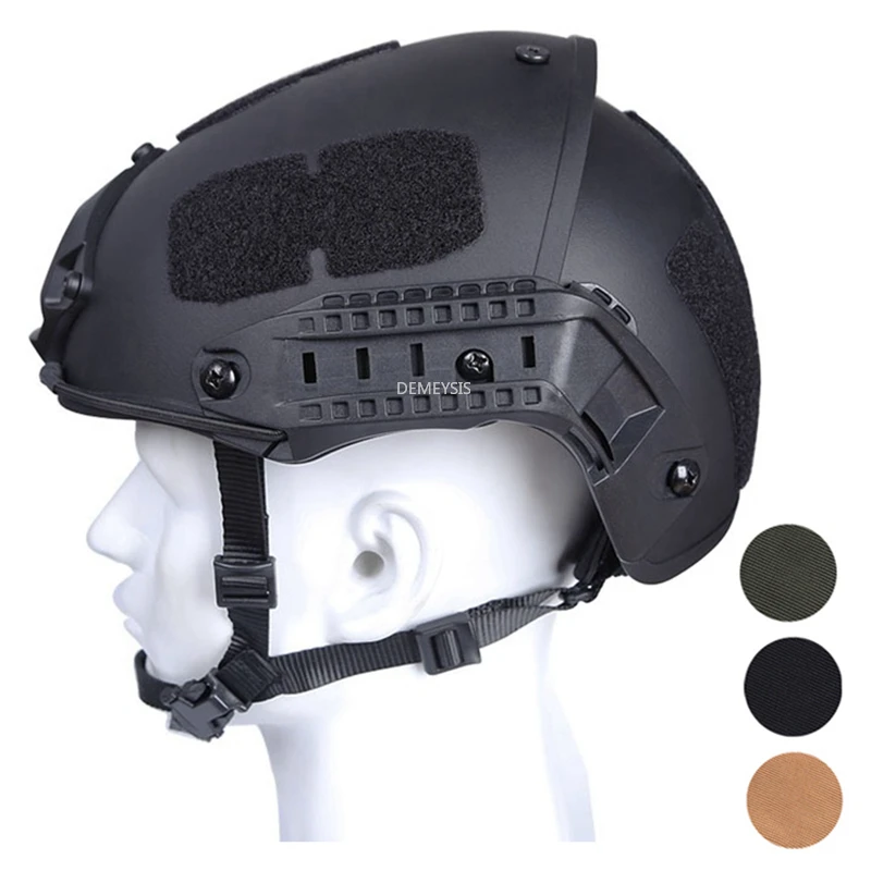 Airsoft Tactical Hunting MICH 2001 Combat Helmet with Side Rail & NVG Mount USA 
