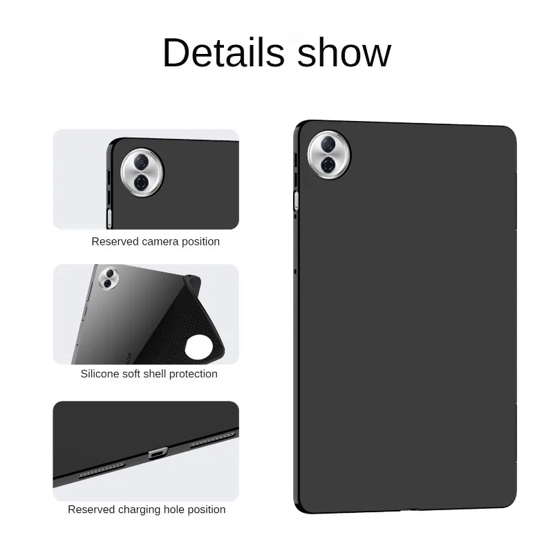 Premium Silicone Tablet Back Case, Anti-Slip Protective Cover, Shock-Absorbent Design