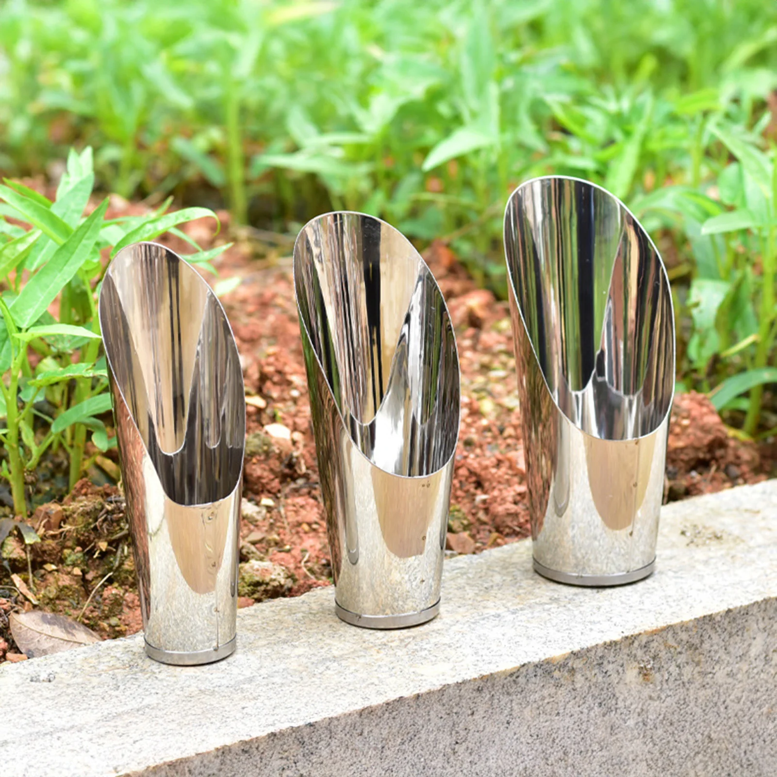 New Soil Stainless Steel Spade Shovel Cup Cultivation Bucket Succulent DIY Potted Bonsai Plant Outdoor Planting Cup Spatula